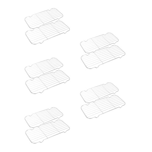 10Pièces Grille Four Refroidissement En Acier Inoxydable Argent 1