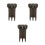 3Pièces Boîte Fléchettes Matériau Résistant Noir Avec Accessoires 2
