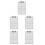 5Pièces Ardoise Blanche PVC Réinscriptible Pour Coaching Jeu De 8