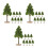 24Pièces Arbres Miniatures Simulation Verte Décor Architecture 5