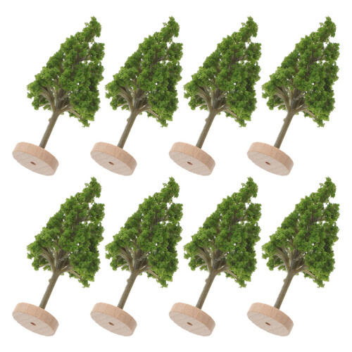 24Pièces Arbres Miniatures Simulation Verte Décor Architecture