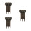 3Pièces Boîte Fléchettes Matériau Résistant Noir Avec Accessoires 3