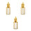 3Pièces Flacons Verre Transportables Pour Usage 10