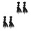 4Pièces Pinces Griffes Noires Pour Chignon Désordonné Usage 6
