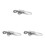 3Pièces Serrures Stables Alliage Aluminium Argent 5