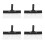 4Pièces Texture Plâtre Acier Inoxydable Pour Usage Maison Noir 4
