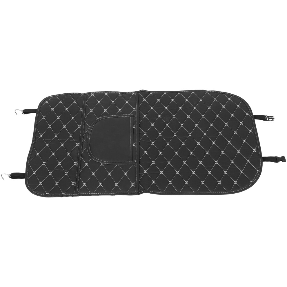 2Pcs Backseat Car Organizer With Kick Mats And Seat Protector Black 3633800332995