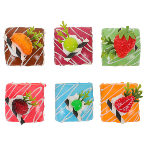 24Pièces Décor De Gâteau Simulé PU Assorti Pour Présentation Et Photos 1