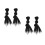 4Pièces Pinces Griffes Noires Pour Chignon Désordonné Usage 4