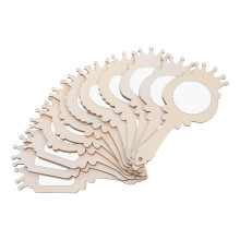 60Pièces En Bois Beige DIY Pour Enfants