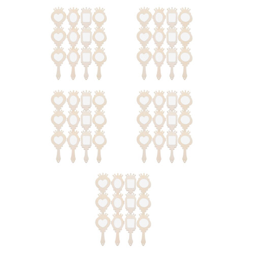 60Pièces En Bois Beige DIY Pour Enfants 2