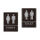 2Pcs ABS Restroom Sign Plates for Door Multi- -Adhesive Decor 5
