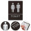 2Pcs ABS Restroom Sign Plates for Door Multi- -Adhesive Decor 9