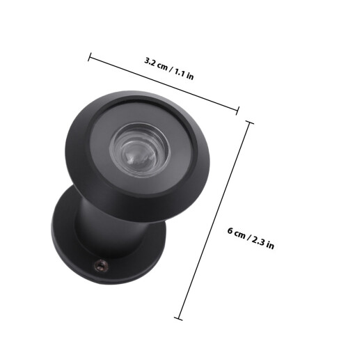 Vision Large 200 Hd Anti-Vol Pour Porte Noir 2