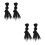 4Pièces Pinces Griffes Noires Pour Chignon Désordonné Usage 10
