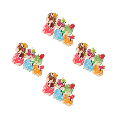 24Pièces Décor De Gâteau Simulé PU Assorti Pour Présentation Et Photos 2
