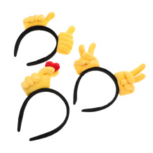 12 Pcs Hand Gesture Headband Finger Hair Hoop Photo Props For Parties