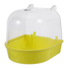 2Pcs Splashproof Yellow Bird Bath for Cage Easy Clean ABS Tub