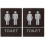 2Pcs ABS Restroom Sign Plates for Door Multi- -Adhesive Decor 3