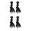 4Pièces Pinces Griffes Noires Pour Chignon Désordonné Usage 8