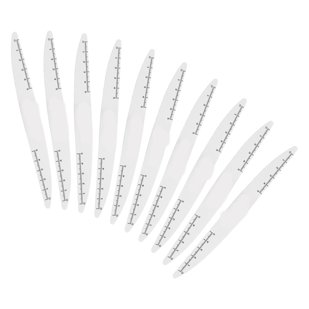 Totority 20Pcs Durable Wooden Willow Leaf Nail Files For Professional Manicure