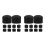 20Pcs Black Plastic Foosball Rod Covers Durable Table Soccer End Caps 9