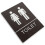 2Pcs ABS Restroom Sign Plates for Door Multi- -Adhesive Decor 2