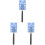 3Pcs Durable Sky-Blue ABS Grabber Tool Rod for Car Parking Payments 4
