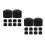 20Pcs Black Plastic Foosball Rod Covers Durable Table Soccer End Caps 4