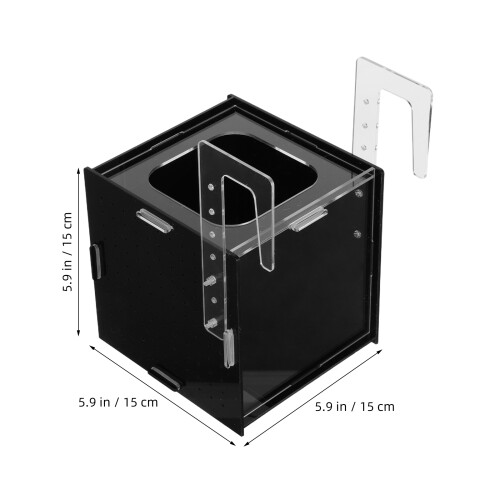 Black Acrylic Isolation Box for Fish Tank Breeding and Hatching 2