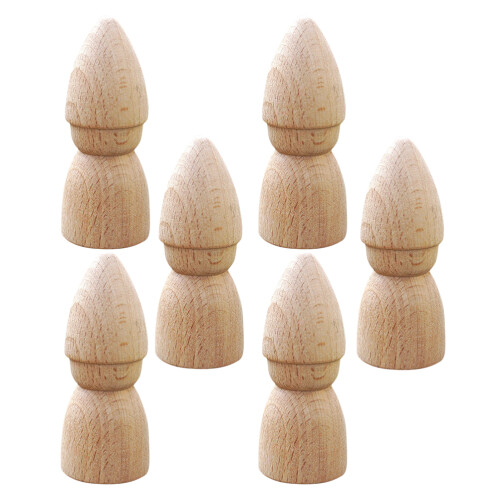 12Pièces Figurines En Bois Non Pour Enfants 1