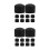 20Pcs Black Plastic Foosball Rod Covers Durable Table Soccer End Caps 5