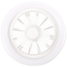 2Pcs Bladeless Ceiling Fan with Dimmable LED Light for Home Use White
