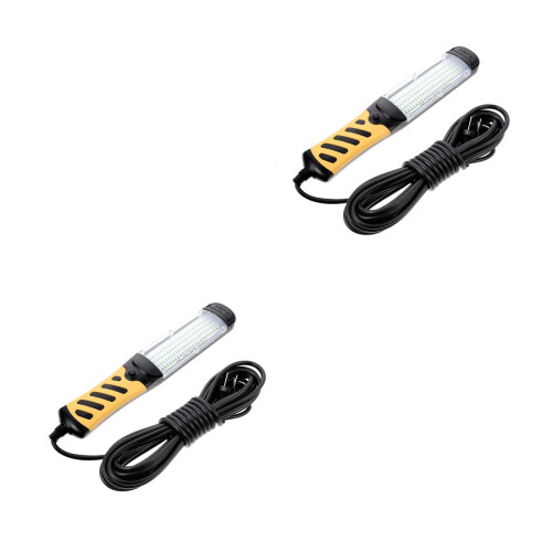 2Pcs Black Rechargeable Pocket Work Lights Waterproof with Magnet Base 2
