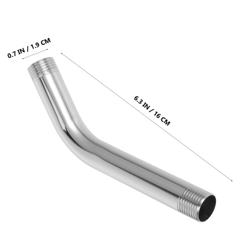Silver Stainless Steel Bath Shower Extension Arm Adjustable 1