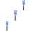 3Pcs Durable Sky-Blue ABS Grabber Tool Rod for Car Parking Payments 7