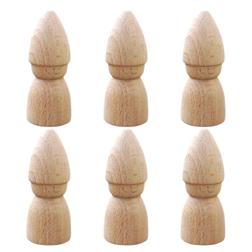 12Pièces Figurines En Bois Non Pour Enfants