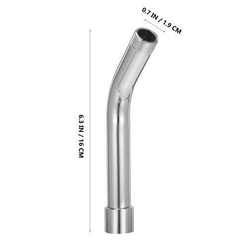 Silver Stainless Steel Bath Shower Extension Arm Adjustable 2