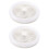2Pcs Bladeless Ceiling Fan with Dimmable LED Light for Home Use White 7