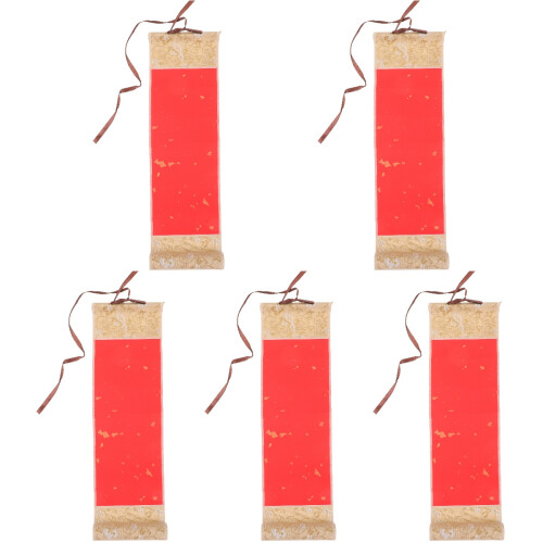 5Pcs Red Blank Painting Scrolls Durable Wood Frame Chinese Calligraphy 2