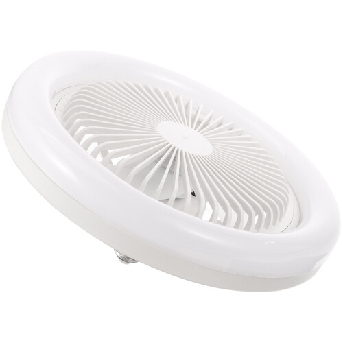 2Pcs Bladeless Ceiling Fan with Dimmable LED Light for Home Use White 2