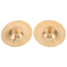 3Paires Percussion Mini Cymbales Laiton Avec Manche Bois, Enfants