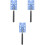 3Pcs Durable Sky-Blue ABS Grabber Tool Rod for Car Parking Payments 5