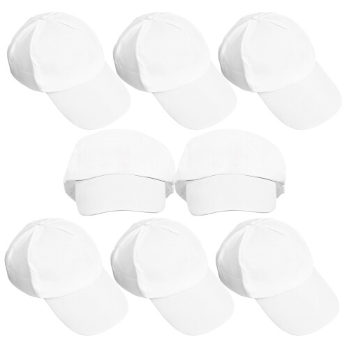24Pièces Casquettes Blanches Enfants Coton, Simples Pour DIY 2