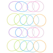 300Pièces Bracelets Silicone Glow Multicolores Rétro Événement