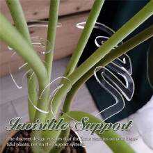 Turtle Bamboo Clamp Set, Plant Stem Plastic Support, Flower-Shaped Green Plant Leaf Holder Turtle Shell Bamboo 5pcs A