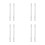 8Pièces Barres Axiales De Porte Fer Argent Usage Polyvalent 6