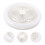 2Pcs Bladeless Ceiling Fan with Dimmable LED Light for Home Use White 11