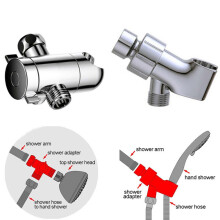 Silver Adjustable Shower Head Holder Bracket for Handheld Use