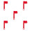 5Pièces Kit De Remplacement Drapeaux Boîte Aux Lettres Rouge 5